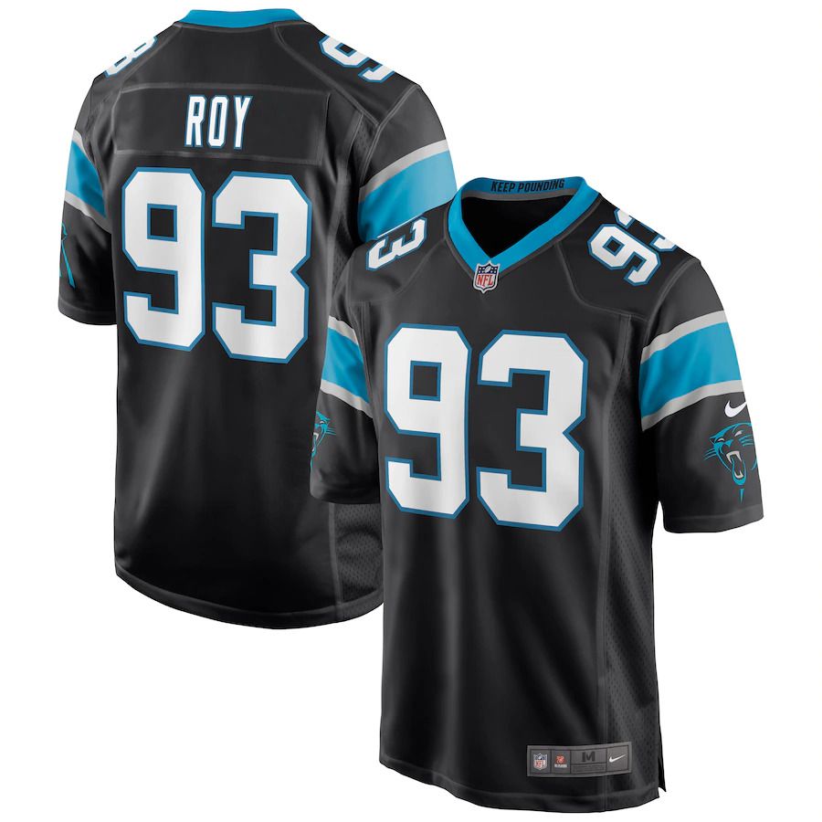Men Carolina Panthers #93 Bravvion Roy Nike Black Game NFL Jersey->carolina panthers->NFL Jersey